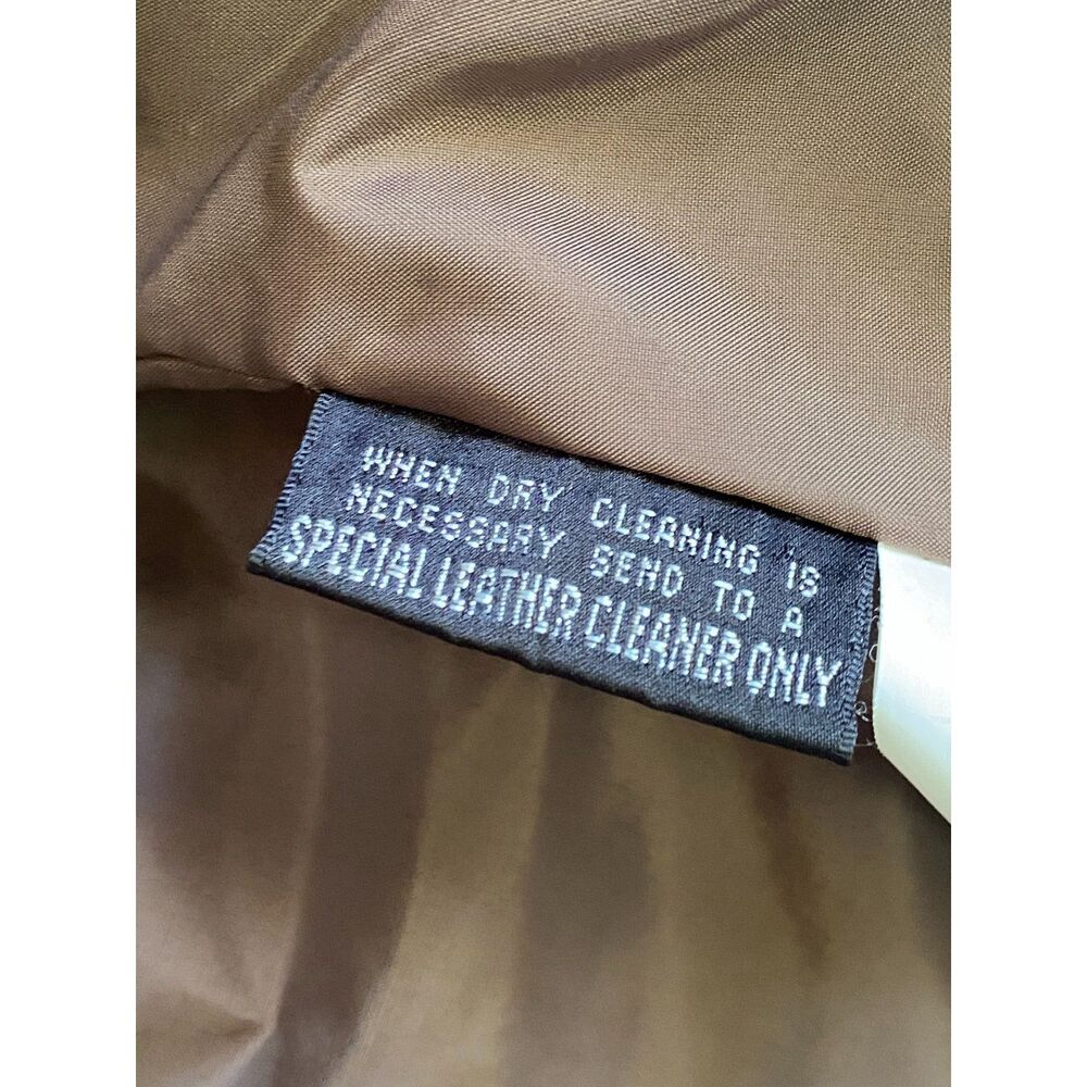 Vintage 1986 Wilsons Leather Brown Marbled Suede Jacket Large 3 Button Blazer, S - Picture 7 of 8